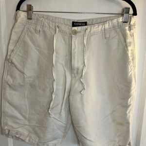 Express Men's Linen Cotton Blend Shorts